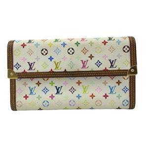 Louis Vuitton Monogram Multicolor Porto Tresor Long Wallet White